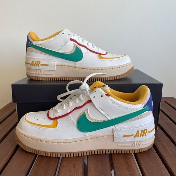 Nike Air Force 1 Shadow Summit White Neptune Green US Women 9/UK 6.5(CI0919-118) - Picture 1 of 13